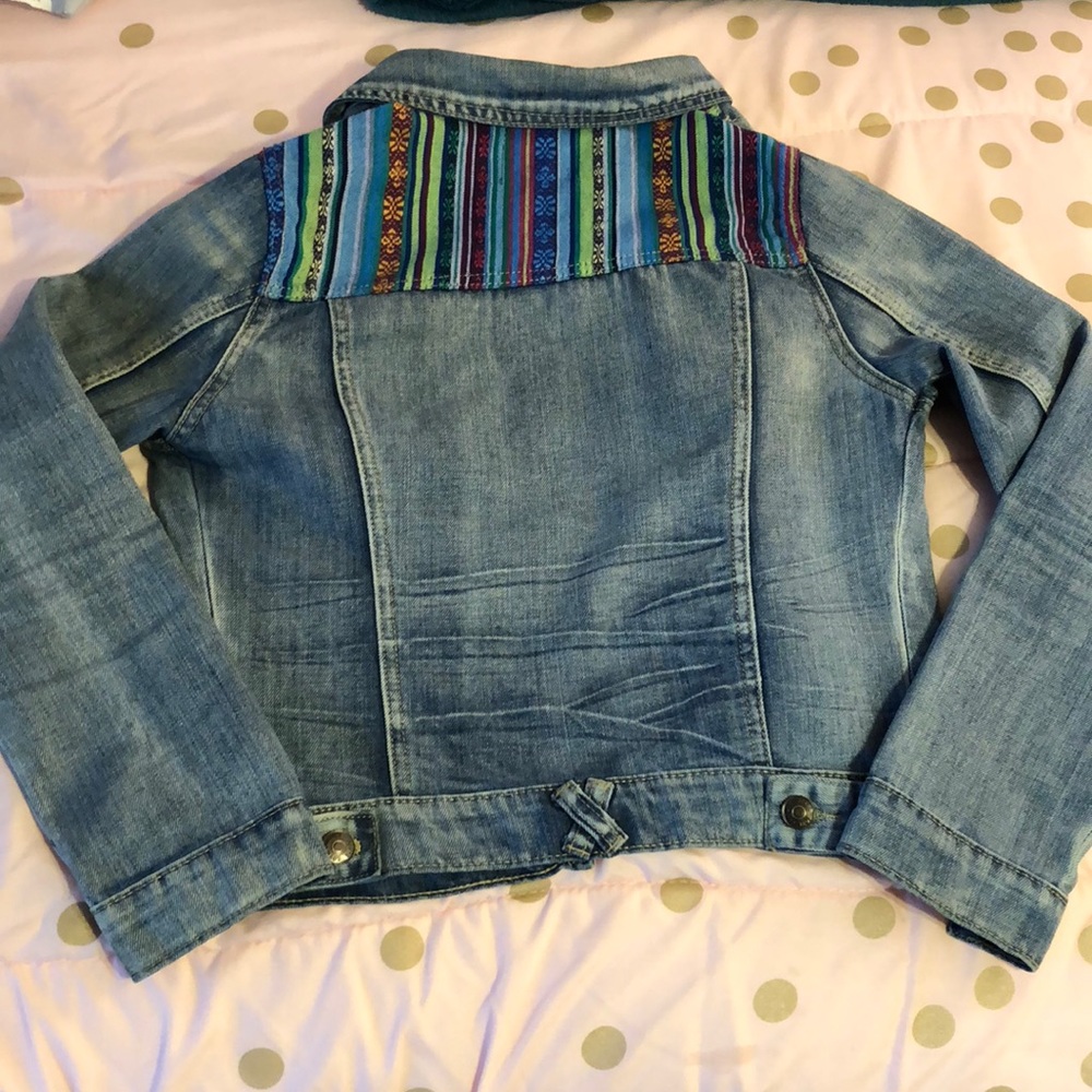 Multi Color Denim Jean Jacket - Picture 2 of 2